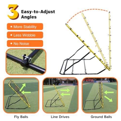 Baseball Rebounder Net - Adjustable Fielding Trainer for Baseball & Softball Practice
