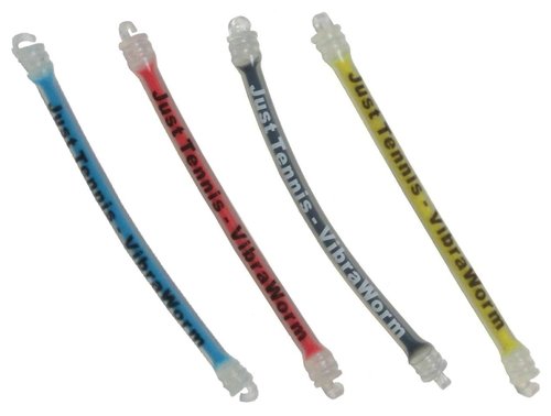Vibra Worm - 4 Pack - Gel Filled Long Tennis Racquet Vibration Dampener - Premium Quality - 2023 Model - Over 100,000 Worms Sold