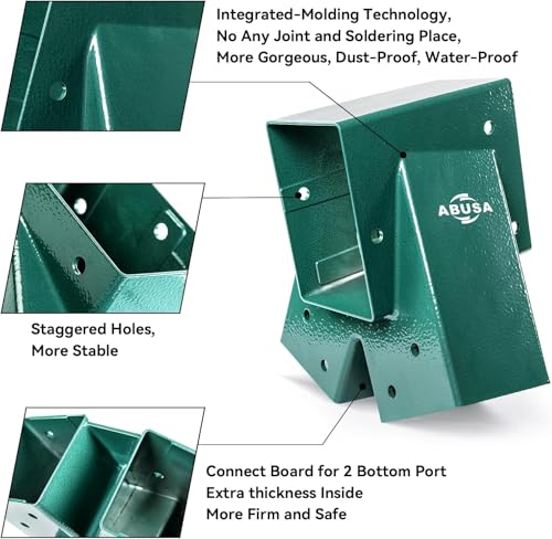 ABUSA Heavy Duty Swing Set Brackets & Hangers - Light Green Playground Hardware