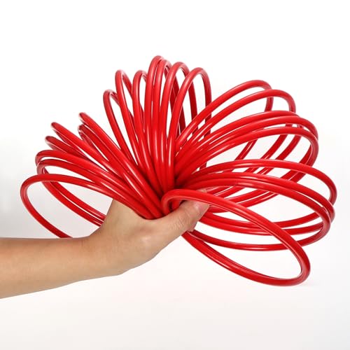 Plastic Ring Toss Game 24 Pieces - 4.7 Inch Outdoor Carnival Rings for Speed & Agility Practice