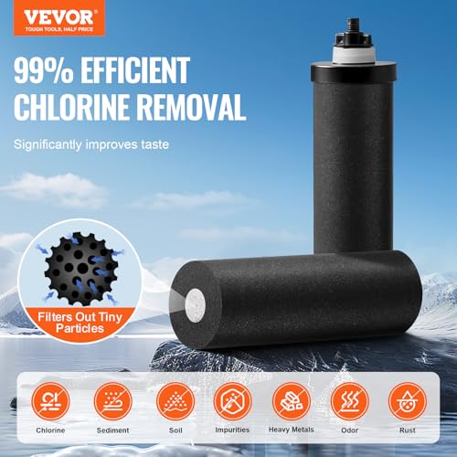 VEVOR 2.25G Stainless Steel Gravity Water Filter System Non-Visible Water Level