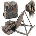Remagr Turkey Hunting Chair with Camo Backpack & Heated Seat - Ground Ground Seat Cushion Set for Men