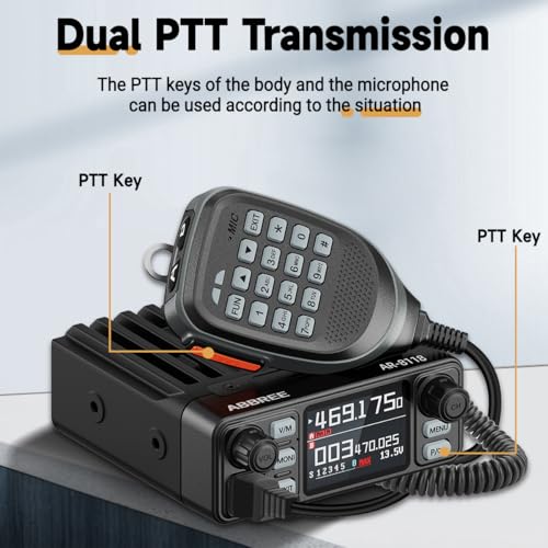 ABBREE GMRS Mobile Radio 25W Long Range Two-Way Repeater NOAA Emergency