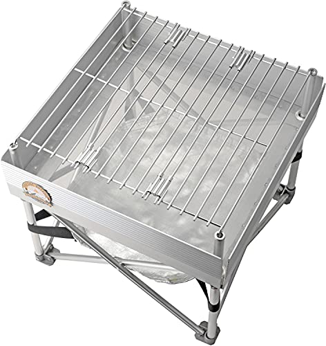 Portable Fire Pit 12x12in Campfire Stove & Grill for Camping & Backyard