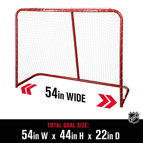 NHL Youth Steel Hockey Goal 54-Inch - Franklin Sports Pro-Style Street Hockey Goal