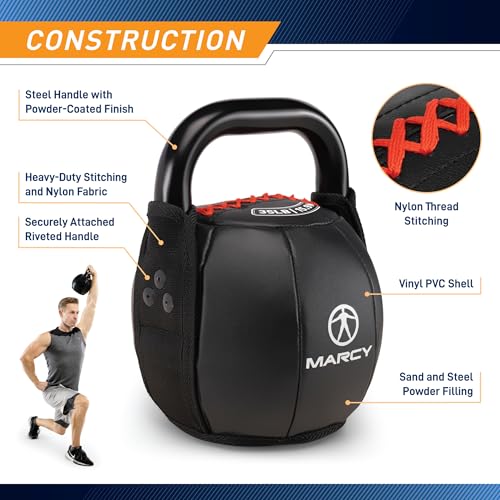 Rouge 40 LB Marcy Soft Kettlebell with Handle for Strength & Core Training