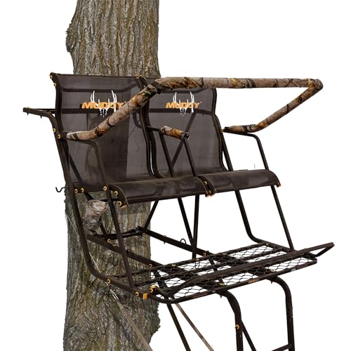 Muddy 20ft Nexus XTL 2-Person Outdoor Hunting Ladder Tree Stand with Flex-Tek Seat
