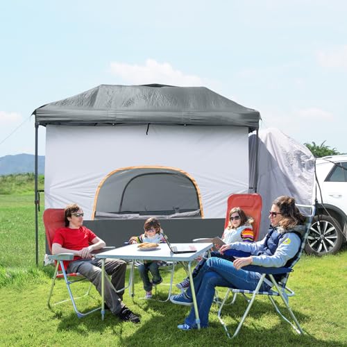 Unp Cube Tent for Camping 10x10 Pop Up Canopy Attachment - Gray