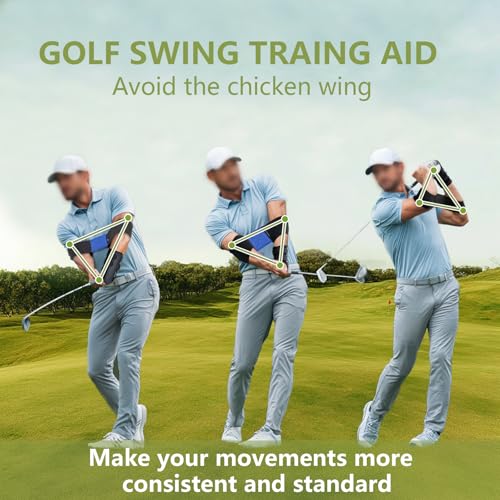 2-Pack Golf Grip Trainer Set with Wrist Support Arm Strap | Training Aids for Consistent Swing