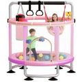 60-Inch Toddler Trampoline for Kids - Light Purple 5-in-1 Indoor Outdoor Bouncer