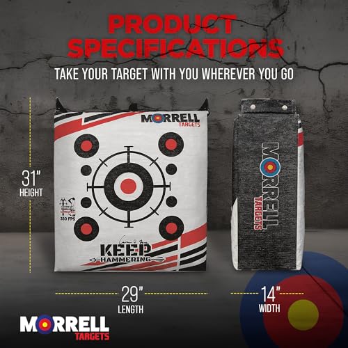 Morrell Vital Signs Combo Archery Target 29" x 14" x 31" White, Red, Black