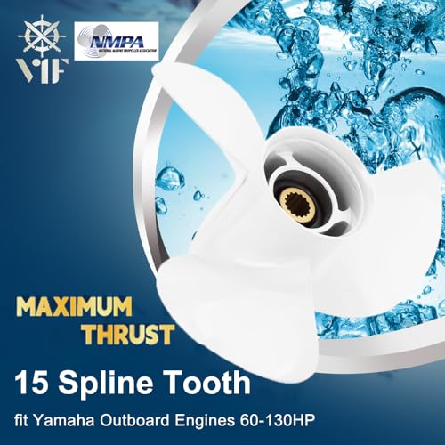 VIF Boat Propeller for Yamaha 60-115HP Engines 14P 15P 17P 19P 15 Spline 13.5Diax15P