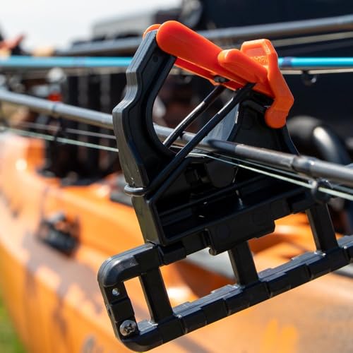 YakAttack SideStage Pro Rod Rack Set of 2 for Boat Track Systems - Kayak & Power Boat