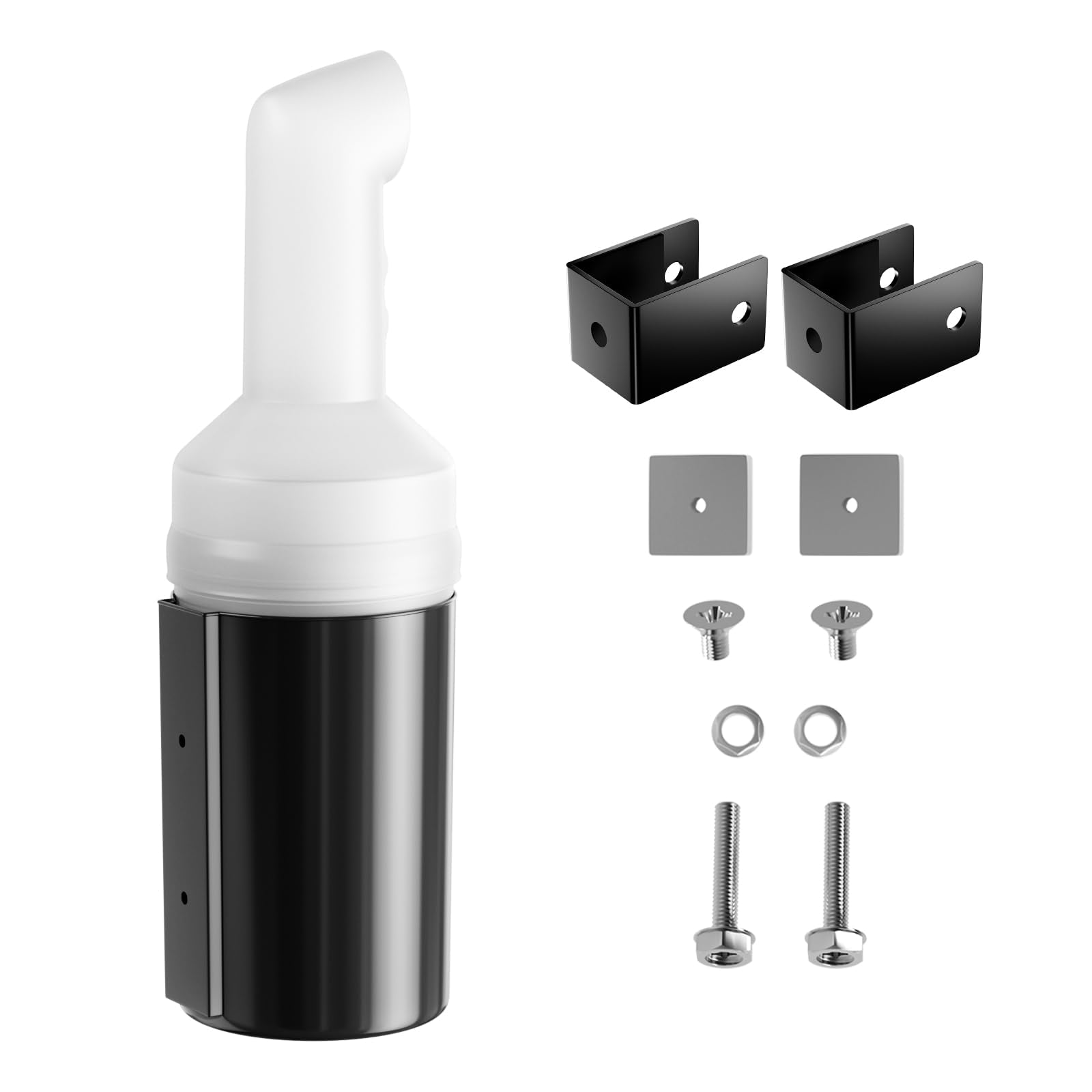 Panglong Golf Cart Sand Bottle with Holder, Universal No-Drilling Golf Sand Bottle, Divot Filler Sand Bottle for Yamaha Club Car EZGO with 1" Square Tube Bracket; Large Capacity, Rattle Proof Holder