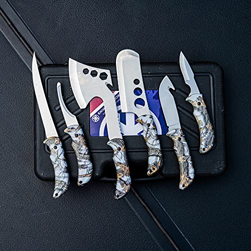 Hunting Deer Knife Set with Field Dressing Tools - Game Processing Kit
