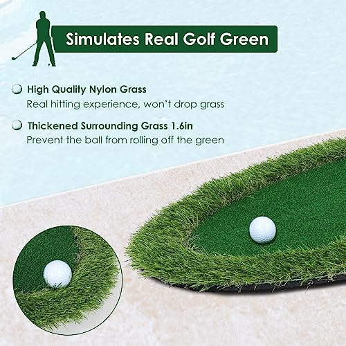 Kokorona Floating Golf Green for Pool & Backyard Practice - Foldable Chipping Mat