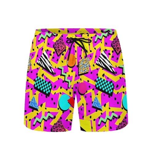 X-Large Mens Hawaiian Shirt and Shorts Set 80s 90s Retro Outfit with Bucket Hat