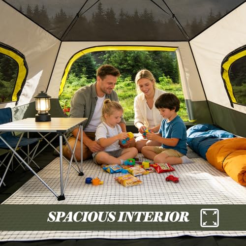 Mimajor 4 Person Instant Pop Up Camping Tent Waterproof Windproof