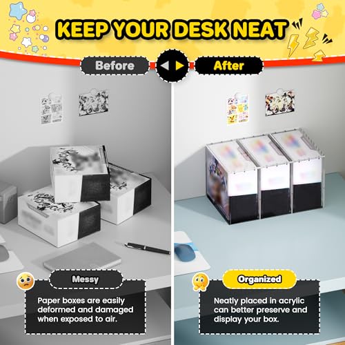 2 Pack ETB Acrylic Display Cases - Ultra Clear 5mm Protective Cover for Elite Trainer Box (Variation: 2 PCS / Elite Trainer Box Case)