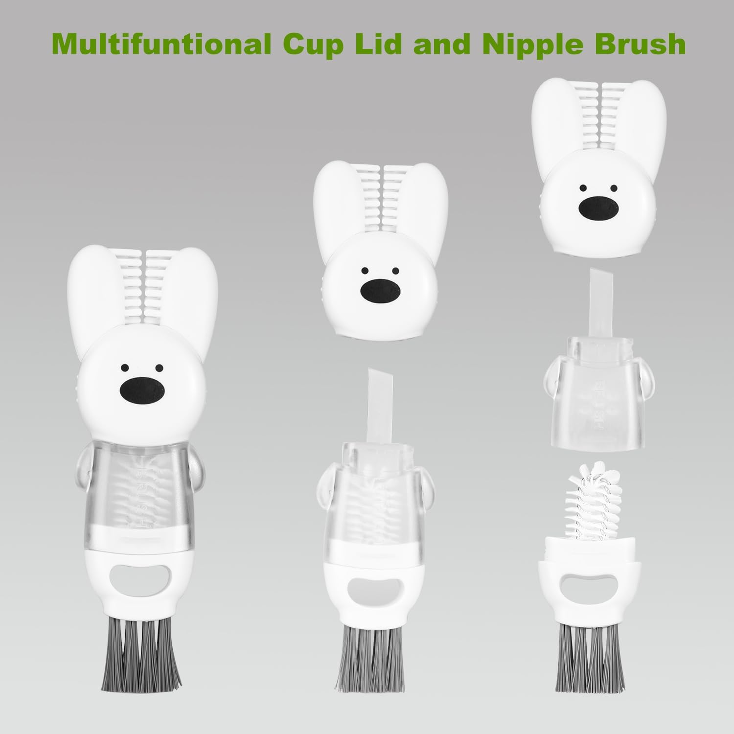 Skiennix Bottle Brushes - Stainless Steel Long Handle Cleaning Set for Baby Bottles, Tumblers & More