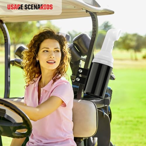 1PCS Golf Cart Sand Bottle Holder with Bracket 35oz Capacity for Yamaha Club Car EZGO - No Drilling