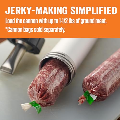 LEM Jerky Cannon with Accessories - Anodized Aluminum Meat Gun for Jerky & Snack Sticks