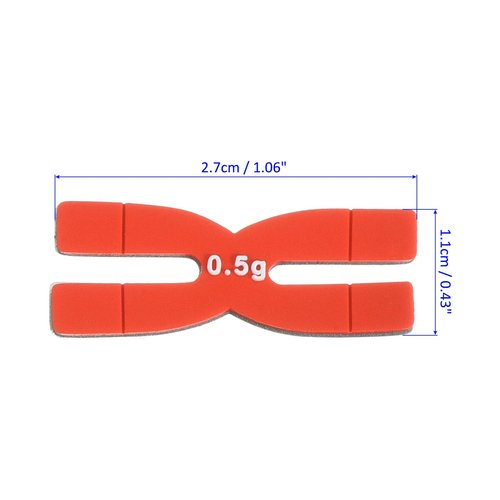M METERXITY 6 Pack Racket Weight Balance Strips - Tennis Badminton Racquet Balance Strips Tape Bar Weighted Tapes, Apply to Racquet/Sports (0.5g, 3 Colors)