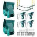 Heavy-Duty Swing Set Brackets with 2 Seats & Hardware for Backyard Playground