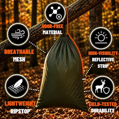 Lone Trail Elk Game Bags 5 Pack - Breathable Ripstop Hunting Meat Storage