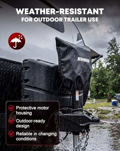 Electric Trailer Jack 9000 lbs A-Frame with Built-in Level & Wiring - Kohree