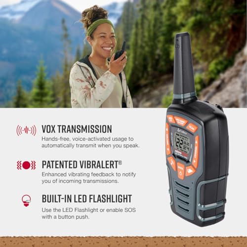 3-Pack Cobra ACXT545 Weather-Resistant Walkie Talkies with NOAA Weather, 28-Mile Range