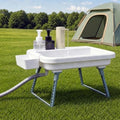 Euthymiaze White Portable Hand Washing Station with Electronic Faucet & Adjustable Stand