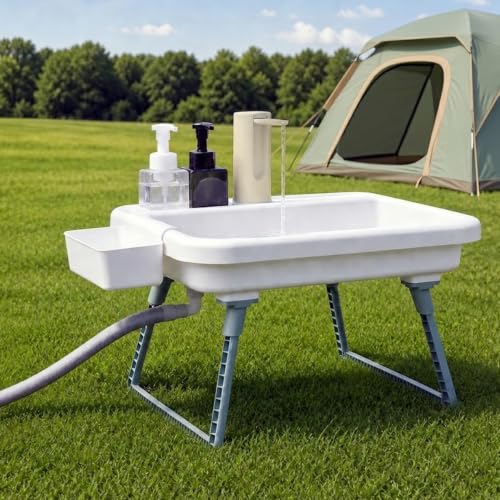 Euthymiaze White Portable Hand Washing Station with Electronic Faucet & Adjustable Stand