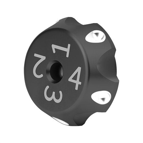 Aferrizu Aluminum Rear Shock Decor Nut Cover Suspension Adjuster Decor Cap for Can Am Ryker 600 900 Rally Edition Sport 2019-2025 Replacement Decorative Cap Accessories (Black)