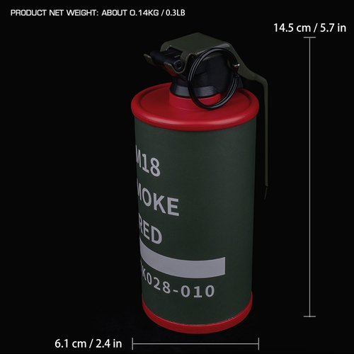 Disratw Airsoft Grenades CS Dummy Grenade Toys Model Plastic Toy Hand Grenades Tactical Gear for Army Cosplay Movie Props Outdoor Games for Age 14+ (Red&Green)