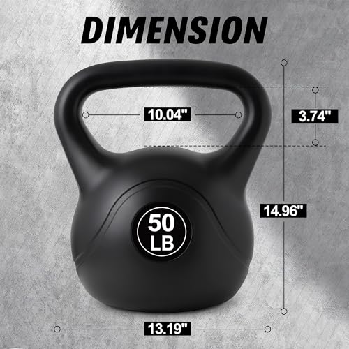 50LB Soft Kettlebell for Safe Home Workouts - Non-Slip Grip & Floor Friendly