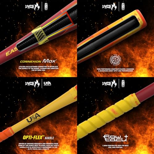 Orange Easton 2025 Hype FIRE USSSA Baseball Bat -8 Drop 31 Inches