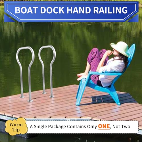 Yeezoo 37.4-Inch Boat Dock Handrail Safety Grab Bar for Marina & Decks