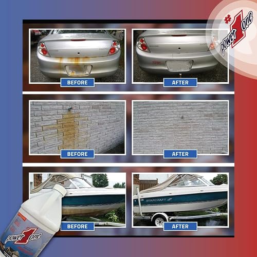 1 Gallon Boat Hull Cleaner for Fiberglass - Hard Water & Rust Stain Remover - Pack of 1