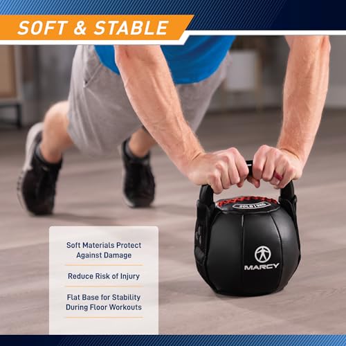 Rouge 40 LB Marcy Soft Kettlebell with Handle for Strength & Core Training