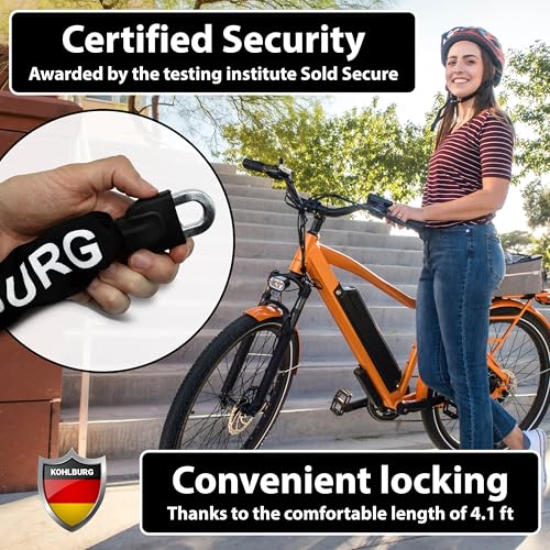 Heavy Duty Bike & Motorcycle Chain Lock 4ft Long, Sold Secure Gold