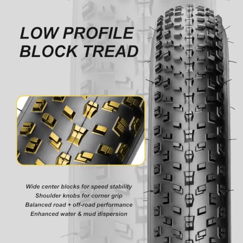 20x4.0 Inch Fat Bike Tire - Foldable Replacement for E-Bike & MTB, Off-Road
