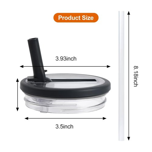 2 Pcs 40oz Tumbler Flip Straw Lid Replacement for Stanley 40oz Cup Lid Cup Accessory,Leak Proof Cup Top Lids for Stanley Quencher H2.0,Reusable Spill Proof Tumbler Lid Cover