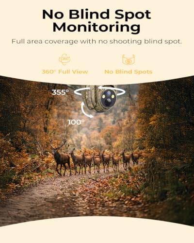Oculview 4G LTE Cellular Trail Camera 2K Live Stream, 360° Coverage Camouflage Yellow 2-Pack