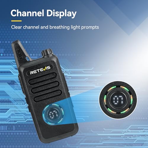 Retevis RT22S Walkie Talkies with 10-Way Charger - Portable 2-Way Radio Set for Adults