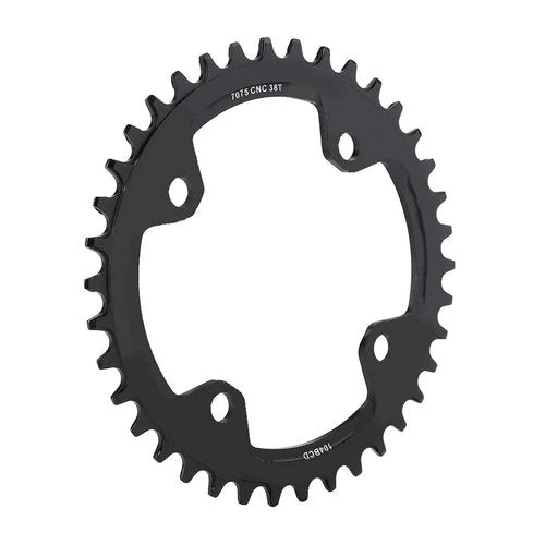 Yosoo Bike Chain Ring, Single Speed 104mm BCD Chainring, Single Chain Ring Repair Parts Mountain Bike Narrow Wide Chainring Round Shape Single Chain Ring(38T)
