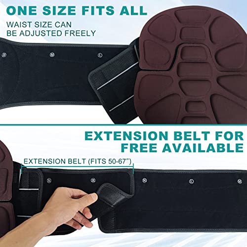 Adjustable Lumbar Back Brace with 3D Pad Support for Sciatica & Herniated Discs - One Size Heavy