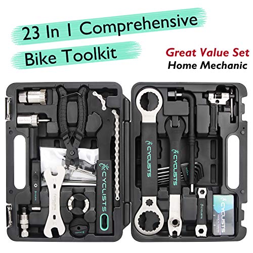 Cyclists Black 23-Piece Bicycle Repair Tool Kit - Bike Maintenance Set