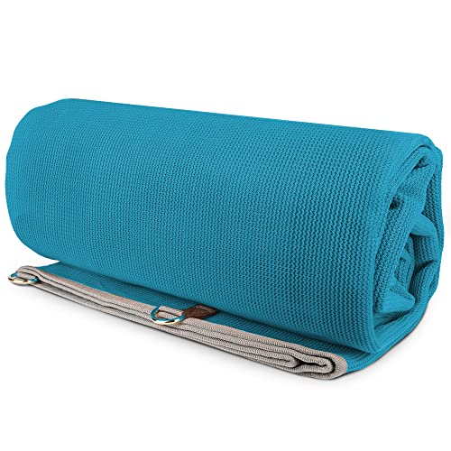 8' x 8' Sand-Free Outdoor Camping Mat - Blue/Green Beach & Picnic Ground Mat