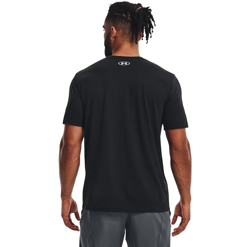 Under Armour Men’s Fast Left Chest Short Sleeve T Shirt – Black / White, Large